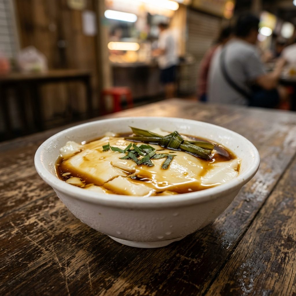 Cold Beancurd with Gula Melaka
